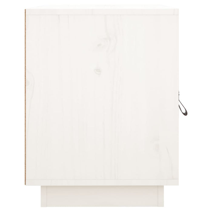 Noptiere, 2 buc., alb, 40x34x45 cm, lemn masiv de pin - WALTI WALTI