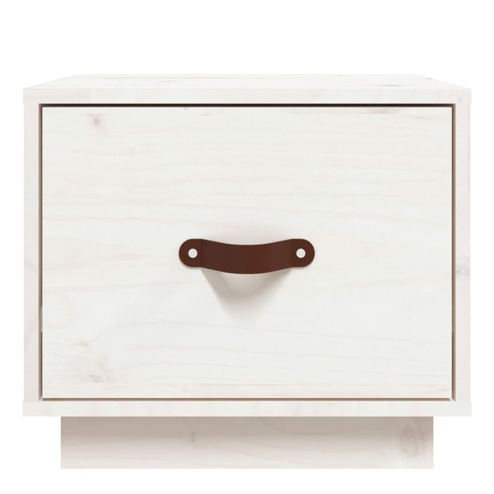Noptiere, 2 buc., alb, 40x34x35 cm, lemn masiv de pin - WALTI WALTI