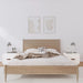 Noptiere, 2 buc., alb, 40x34x35 cm, lemn masiv de pin - WALTI WALTI