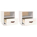 Noptiere, 2 buc., alb, 40x34x45 cm, lemn masiv de pin - WALTI WALTI