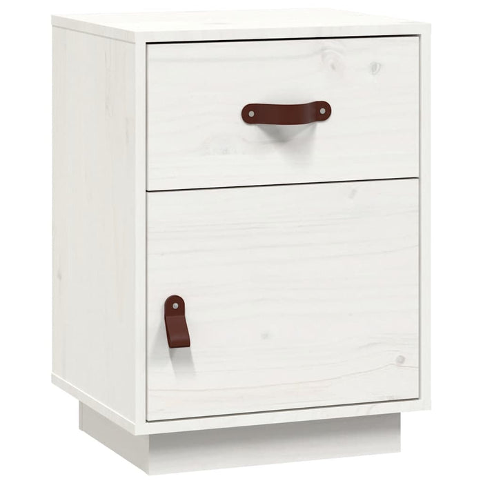 Noptiere, 2 buc., alb, 40x34x55 cm, lemn masiv de pin - WALTI WALTI