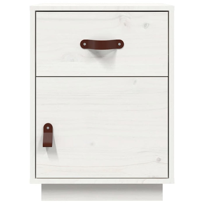 Noptiere, 2 buc., alb, 40x34x55 cm, lemn masiv de pin - WALTI WALTI