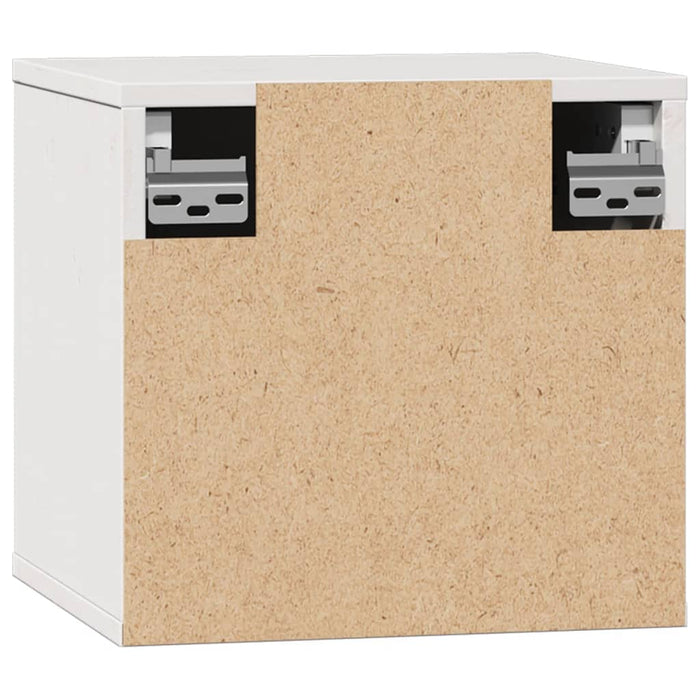 Dulapuri de perete, 2 buc., alb, 31,5x30x30 cm, lemn masiv pin - WALTI WALTI