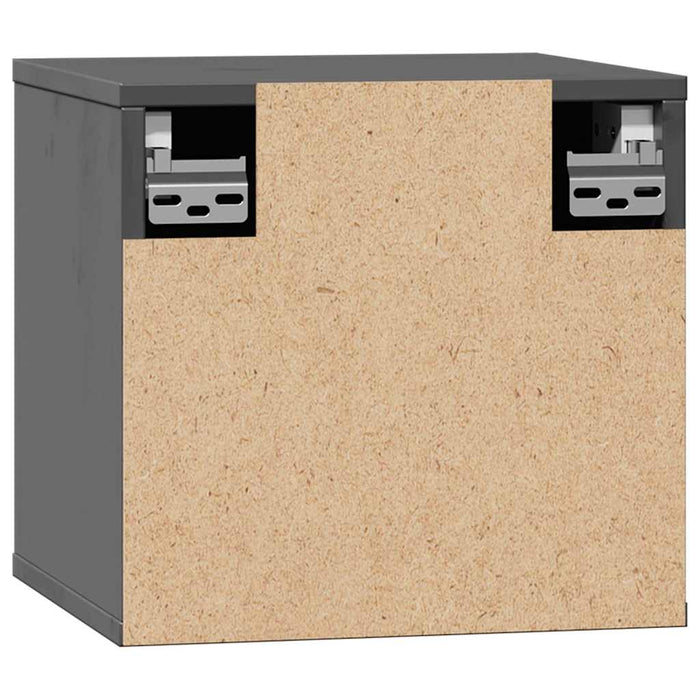 Dulapuri de perete, 2 buc., gri, 31,5x30x30 cm, lemn masiv pin WALTI