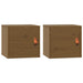 Dulapuri perete 2 buc, maro miere, 31,5x30x30cm, lemn masiv pin - WALTI WALTI