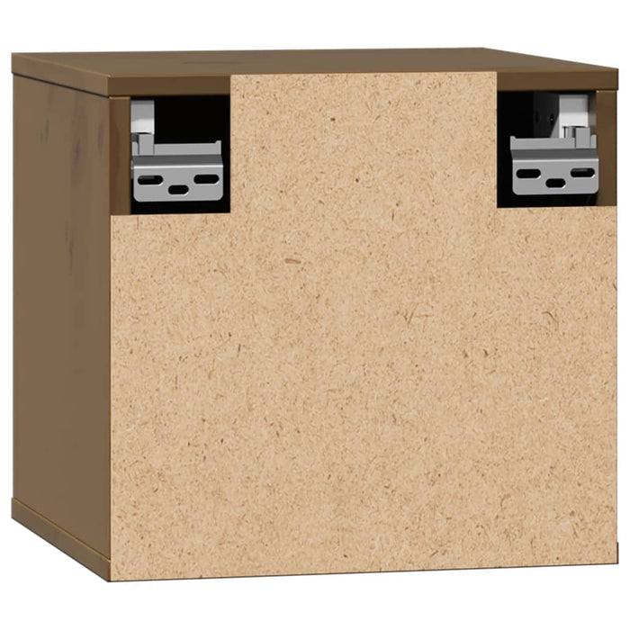 Dulapuri perete 2 buc, maro miere, 31,5x30x30cm, lemn masiv pin - WALTI WALTI