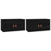 Dulapuri de perete 2 buc. negru 60x30x30 cm lemn masiv de pin - WALTI WALTI