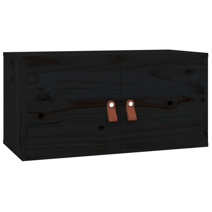Dulapuri de perete 2 buc. negru 60x30x30 cm lemn masiv de pin - WALTI WALTI