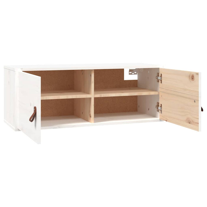 Dulap de perete, alb, 80x30x30 cm, lemn masiv de pin - WALTI WALTI