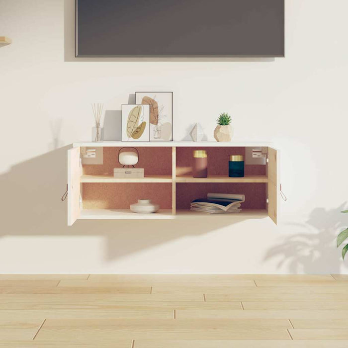Dulap de perete, alb, 80x30x30 cm, lemn masiv de pin - WALTI WALTI
