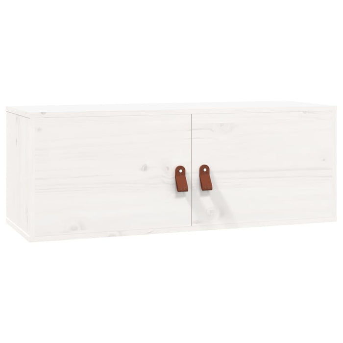 Dulapuri de perete 2 buc., alb, 80x30x30 cm lemn masiv de pin - WALTI WALTI