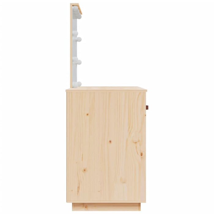 Măsuță de toaletă cu LED, 95x50x133,5 cm, lemn masiv pin - WALTI WALTI