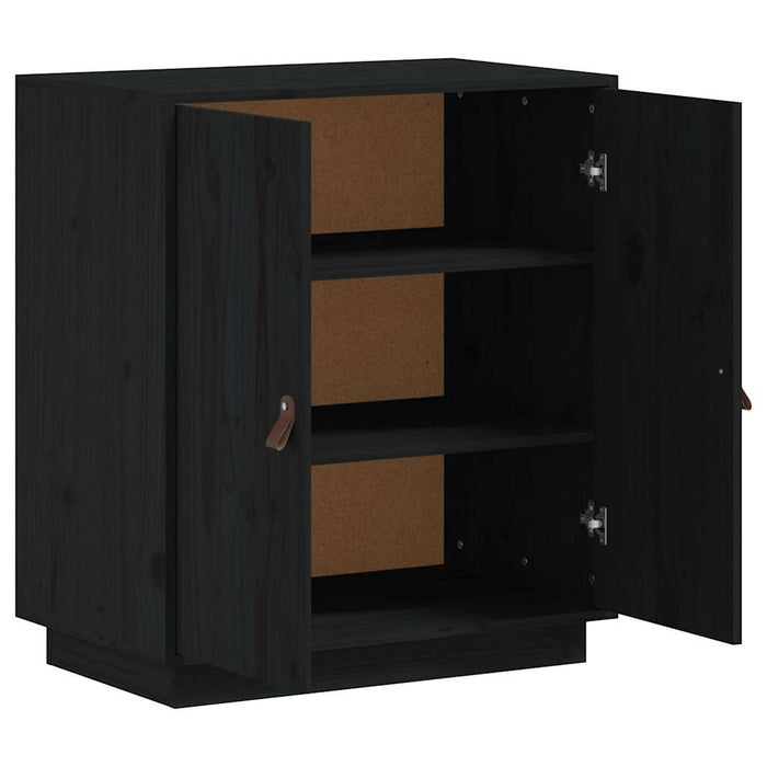Dulap, negru, 65,5x40x75 cm, lemn masiv de pin WALTI