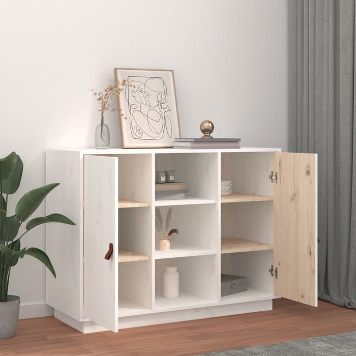 Dulap, alb, 100x40x75 cm, lemn masiv de pin - WALTI WALTI