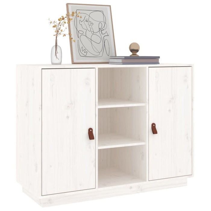 Dulap, alb, 100x40x75 cm, lemn masiv de pin - WALTI WALTI