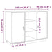 Dulap, alb, 100x40x75 cm, lemn masiv de pin - WALTI WALTI