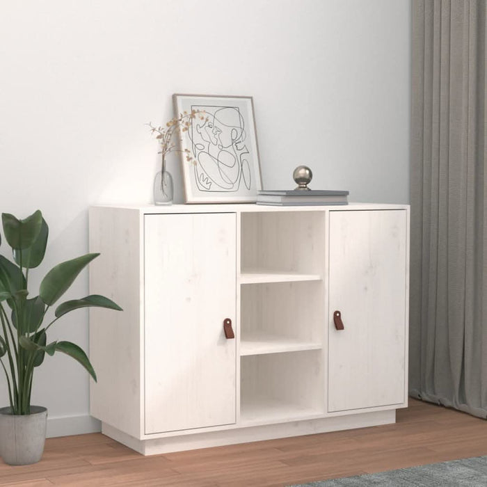 Dulap, alb, 100x40x75 cm, lemn masiv de pin - WALTI WALTI