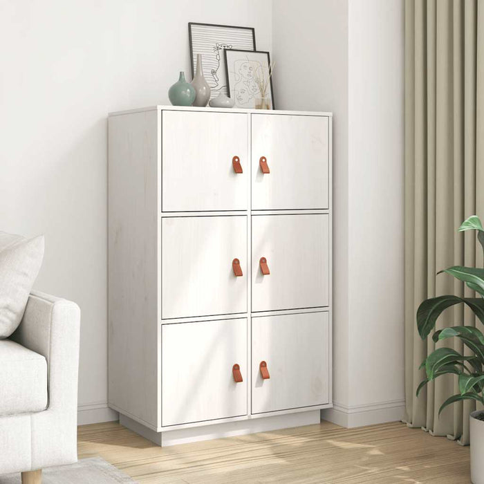 Dulap înalt, alb, 67x40x108,5 cm, lemn masiv de pin - WALTI WALTI