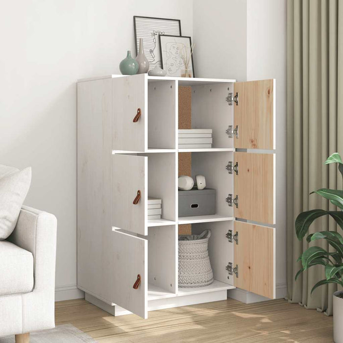 Dulap înalt, alb, 67x40x108,5 cm, lemn masiv de pin - WALTI WALTI
