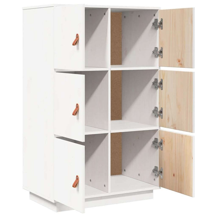 Dulap înalt, alb, 67x40x108,5 cm, lemn masiv de pin - WALTI WALTI