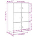 Dulap înalt, alb, 67x40x108,5 cm, lemn masiv de pin - WALTI WALTI