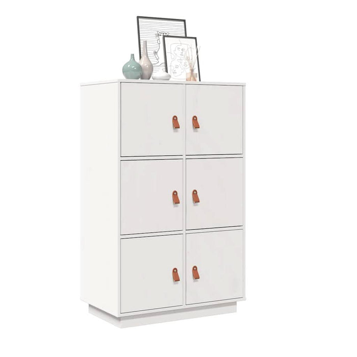 Dulap înalt, alb, 67x40x108,5 cm, lemn masiv de pin - WALTI WALTI