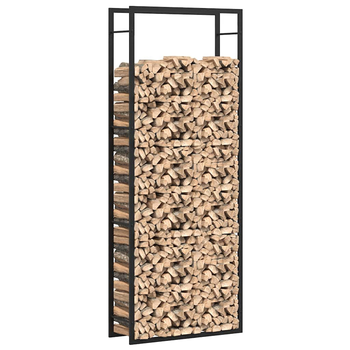 Suport pentru lemne de foc, negru mat, 80x28x222 cm, oțel WALTI