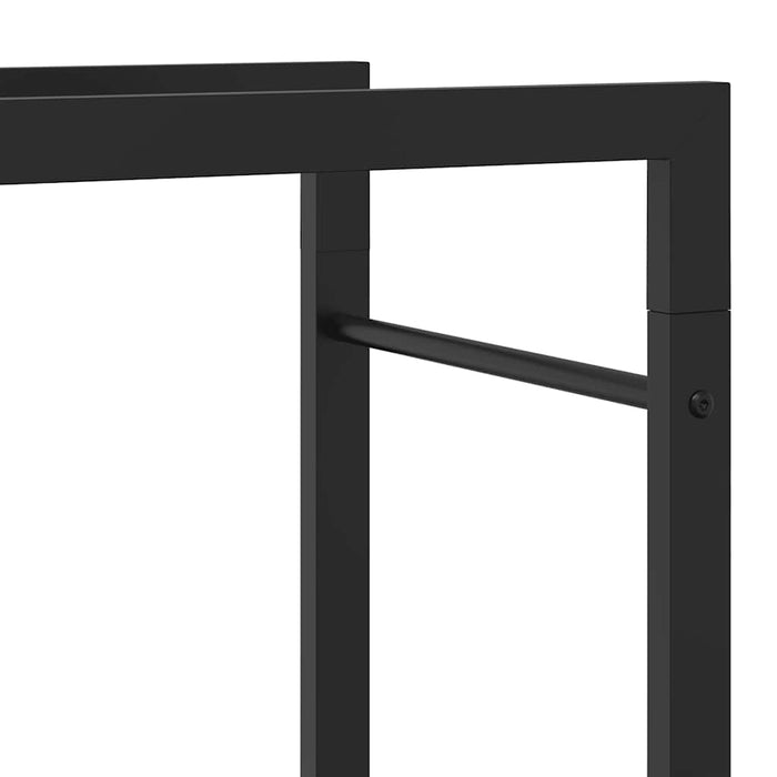 Suport pentru lemne de foc, negru mat, 80x28x222 cm, oțel WALTI