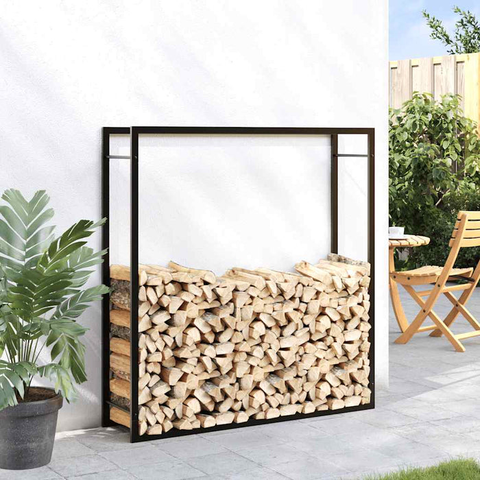 Suport pentru lemne de foc, negru mat, 110x28x116 cm, oțel - WALTI WALTI