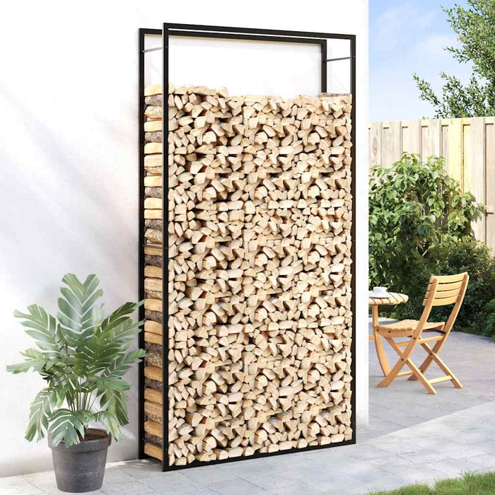 Suport pentru lemne de foc, negru mat, 110x28x214 cm, oțel - WALTI WALTI