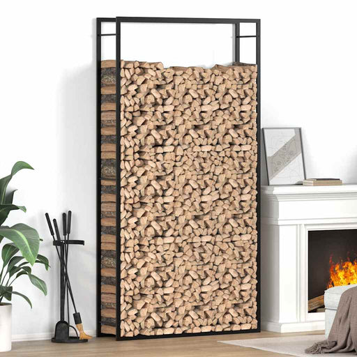 Suport pentru lemne de foc, negru mat, 110x28x214 cm, oțel - WALTI WALTI