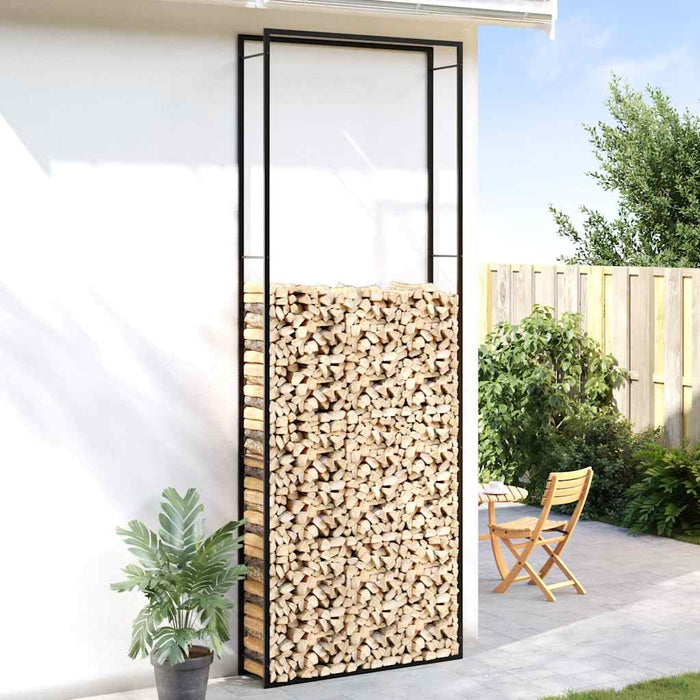 Suport pentru lemne de foc, negru mat, 110x28x312 cm, oțel - WALTI WALTI