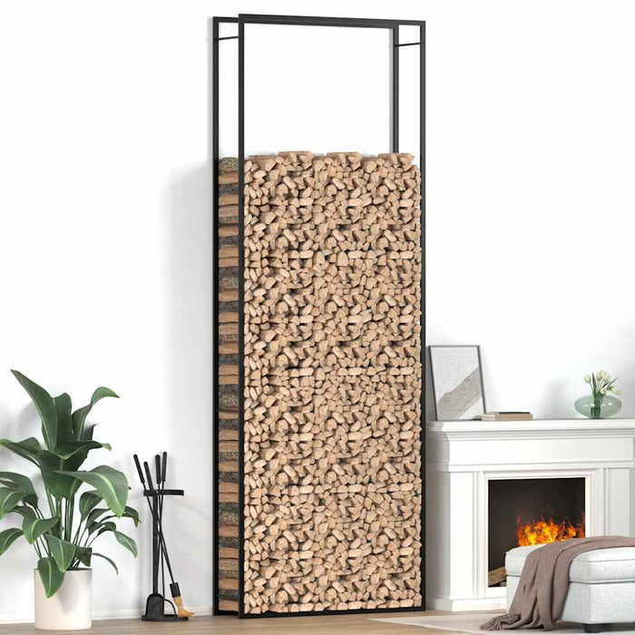 Suport pentru lemne de foc, negru mat, 110x28x312 cm, oțel - WALTI WALTI