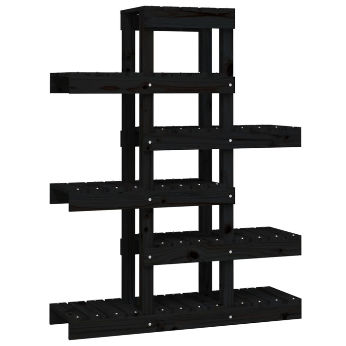 Suport pentru plante, negru, 85x25x109,5 cm, lemn masiv de pin - WALTI WALTI