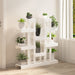 Suport pentru plante, alb, 104,5x25x109,5 cm, lemn masiv pin - WALTI WALTI