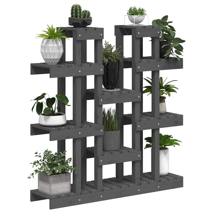 Suport pentru plante, gri, 104,5x25x109,5 cm, lemn masiv pin WALTI