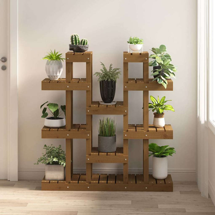 Suport pentru plante,maro miere,104,5x25x109,5cm lemn masiv pin WALTI