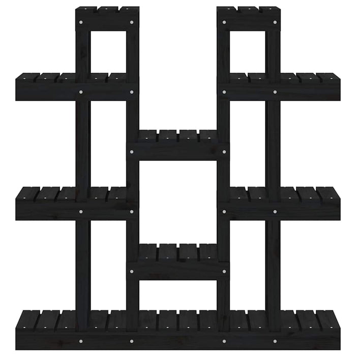 Suport pentru plante, negru,104,5x25x109,5cm, lemn masiv de pin WALTI