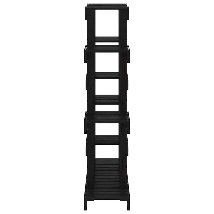 Suport pentru plante, negru,104,5x25x109,5cm, lemn masiv de pin WALTI