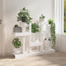 Suport pentru plante, alb, 104,5x25x77,5 cm, lemn masiv de pin - WALTI WALTI