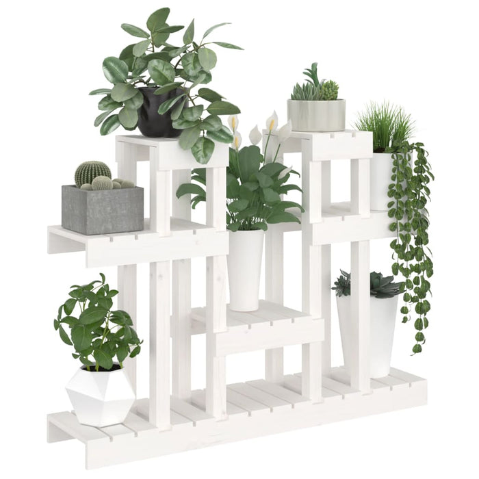 Suport pentru plante, alb, 104,5x25x77,5 cm, lemn masiv de pin - WALTI WALTI