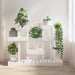 Suport pentru plante, alb, 104,5x25x77,5 cm, lemn masiv de pin - WALTI WALTI