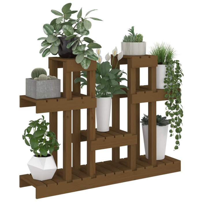 Suport pentru plante, maro, 104,5x25x77,5 cm, lemn masiv de pin - WALTI WALTI