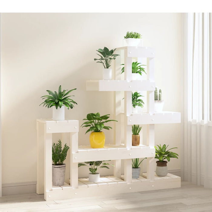 Suport pentru plante, alb,92x25x97 cm, lemn masiv de pin - WALTI WALTI