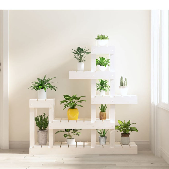 Suport pentru plante, alb,92x25x97 cm, lemn masiv de pin - WALTI WALTI