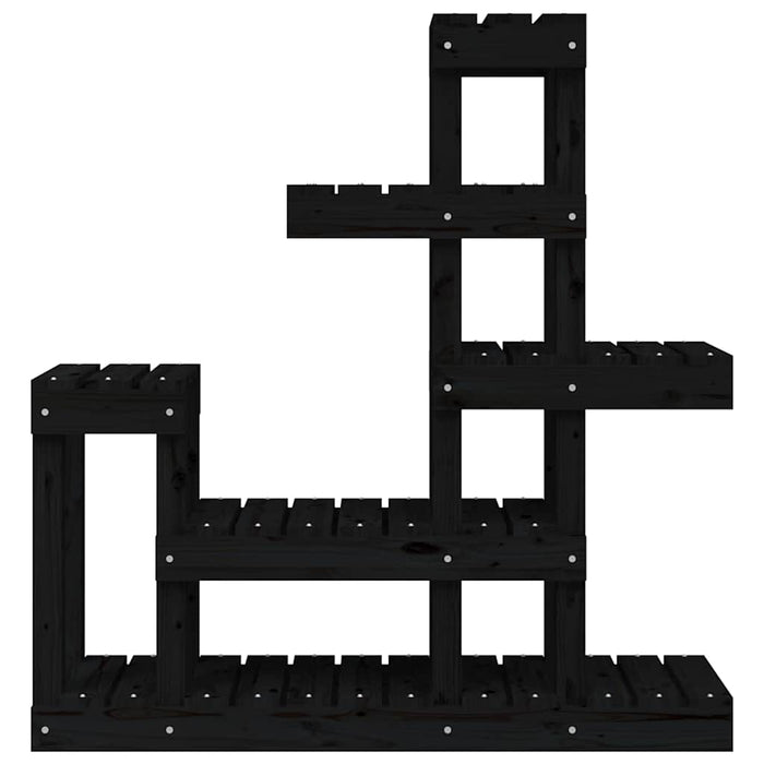 Suport pentru plante, Negru,92x25x97 cm, lemn masiv de pin WALTI