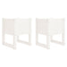 Jardiniere, 2 buc., alb, 40x40x52,5 cm, lemn masiv de pin - WALTI WALTI