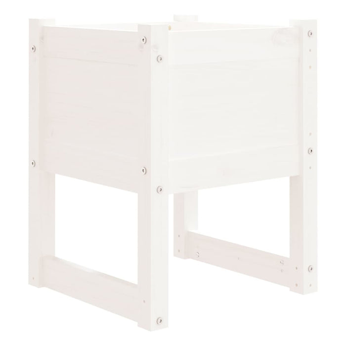 Jardiniere, 2 buc., alb, 40x40x52,5 cm, lemn masiv de pin - WALTI WALTI