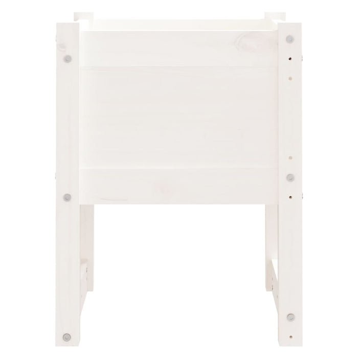 Jardiniere, 2 buc., alb, 40x40x52,5 cm, lemn masiv de pin - WALTI WALTI