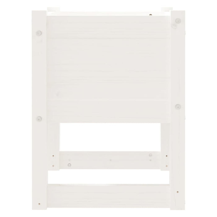 Jardiniere, 2 buc., alb, 40x40x52,5 cm, lemn masiv de pin - WALTI WALTI